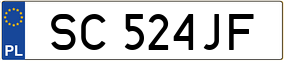 Trailer License Plate